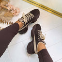 STEVE MADDEN SNEAKER MAC-E 0019 - KHAKI/GROUND COFFEE