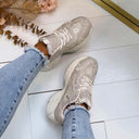 SPARKLY SNEAKER LS6008 - BEIGE