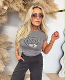GUESS TALITHA SS T-SHIRT V6YI09K4276 - A92V TAUPE