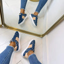 GUESS ALLOVER LOGO DENIM SNEAKER FLJR11DEN12 - BLUE