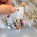 STONES EARRING EH1149 - GOLD/RED