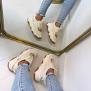 STEVE MADDEN POSSESSION-E SNEAKER 0033 - WHITE/GUM
