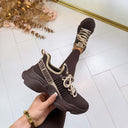 STEVE MADDEN SNEAKER MAC-E 0019 - KHAKI/GROUND COFFEE