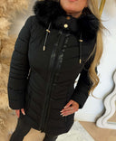 GUESS JOLANDA STRETCH PUFFER WINTERJACKET W6BL77W4713 - BLACK