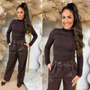 UNIQUE THE LABEL SARA BODYSUIT BROWN