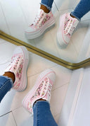 FLOWER LACE SNEAKER LS698 - ROSA