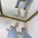 SPARKLING DETAIL SNEAKER 8997 - WHITE