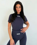 UNIQUE THE LABEL NENA SHIRT MIT KURZEN ÄRMELN TIEFDUNKELBLAU