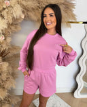 UNIQUE THE LABEL PEGGY CROPPED SWEATER - BUBBLEGUM