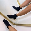 LA STRADA SOCK HAK LAARSJE 2151725-4560 - NAVY BLUE KNITTED + STONES