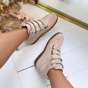 WEDGE BOOT 7109 - BEIGE
