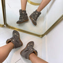 STEVE MADDEN MAVIS WEDGE 5696 - TAUPE SUEDE