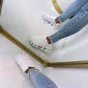 *SALE* NIKKI SNEAKER F-1007 - WHITE