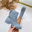 GEFLOCHTENE STIEFELETTE XJ-1000 - BLAU