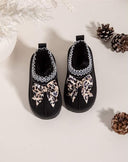 *KIDS* BOW PANTOFFEL/BOOT 20429 - BLACK