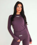 UNIQUE THE LABEL NENA LONGSLEEVE TOP DEEP BERRY