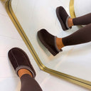 REAL LEATHER PANTOFFEL 2522 - BROWN