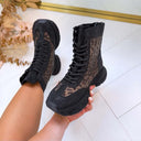 GLAM BOOT 8-511 - LEOPARD/BLACK