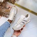 LEOPARD DETAIL SNEAKER 8-285 - BEIGE