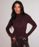 UNIQUE THE LABEL SARA BODYSUIT BURGUNDY