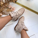 NEW WEDGE BOOT 7108* - BEIGE