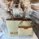 *SALE* VALENTINO BAGS MAIAM SHOPPING BAG VBS9TE01PAG - NATURALE/CUOIO