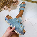 DENIM GESP SLIPPER 22-90