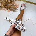 HAUSSCHUH TIER 5013-21 - LEOPARD/WEISS