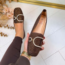 ANNE FRINGE SLIPPER AQ212 - BROWN
