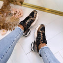 STEVE MADDEN SNEAKER SEDGWICK 5441 - BLK/LEOPARD