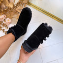 LIU JO JIL 10 COW SUEDE ANKLE BOOT SF6149 PX002 - BLACK