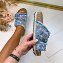 GLAM GESP SLIPPER LS-378 - BLAU