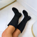 *SOLDES* BOTTINE DAIM BOUCLE 7699A - NOIR