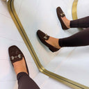 ANNE FRINGE SLIPPER AQ212 - BROWN