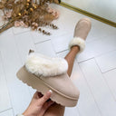 FLUFFY PANTOFFEL 9072 - BEIGE