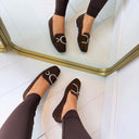 ANNE FRINGE SLIPPER AQ212 - BROWN