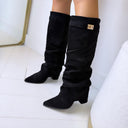 BOTTES À TALONS DAISY DES8528 - MARRON/PU