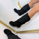 BOTTE À TALON FINASUEDINE DES8032 - KAKI/SUÈDE