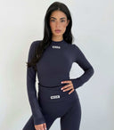 UNIQUE THE LABEL NENA LONGSLEEVE TOP DEEP DARK NAVY