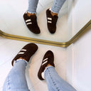 STRIPE SNEAKER 9863 - BROWN