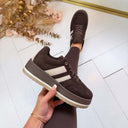 STRIPE SNEAKER 9189 - BROWN