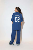 REINDERS LYMEE BASEBALL SHORTSLEEVE SHIRT W3826 - NAVY PEONY