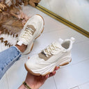 STEVE MADDEN POSSESSION-E SNEAKER 0033 - WHITE/GUM