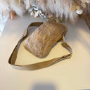 FLUFFY PHONE BAG 5981 - APRICOT
