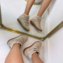 STEVE MADDEN MUSTANG WEDGE 4987 - SAND SUEDE
