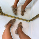 ANNE FRINGE SLIPPER AQ212 - BROWN