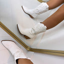 BESTSELLER COWBOY STIEFEL DES953 - WHITE/PU