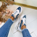 BASKETS À LOGO EN JEAN GUESS FLJM20DEN12 - WHBLU