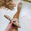 STUDS SPARK SLIPPER 9838 - BEIGE