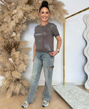 GUESS JUNIPER SEQUIN T-SHIRT W5YR21Z3E70 - A11Q TAUPE